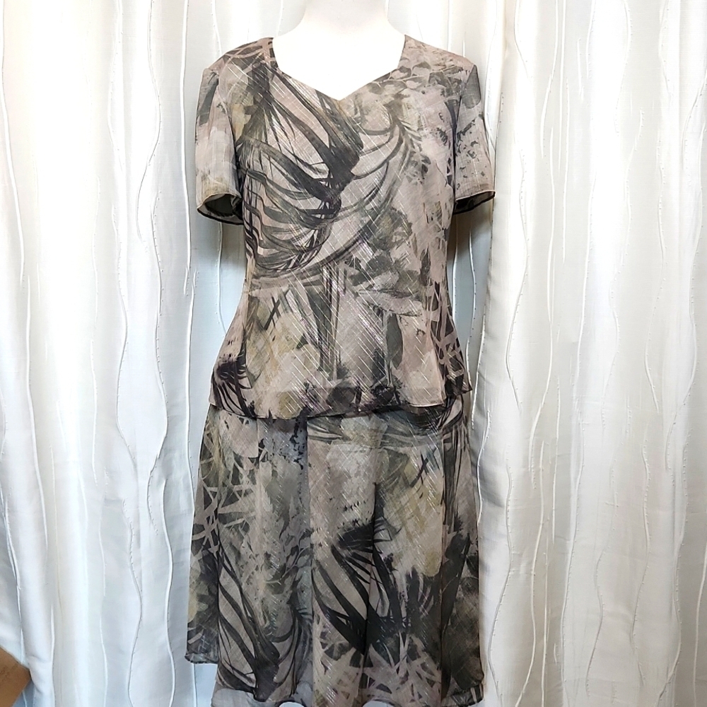 Truffles Green Floral Top and matching skirt